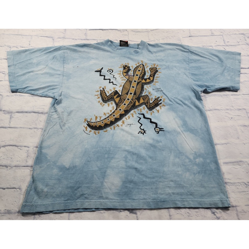 Dagoli Tribal T Shirt MENS XL Anaszi Gecko Ancient Art Canada Tee VINTAGE 90s